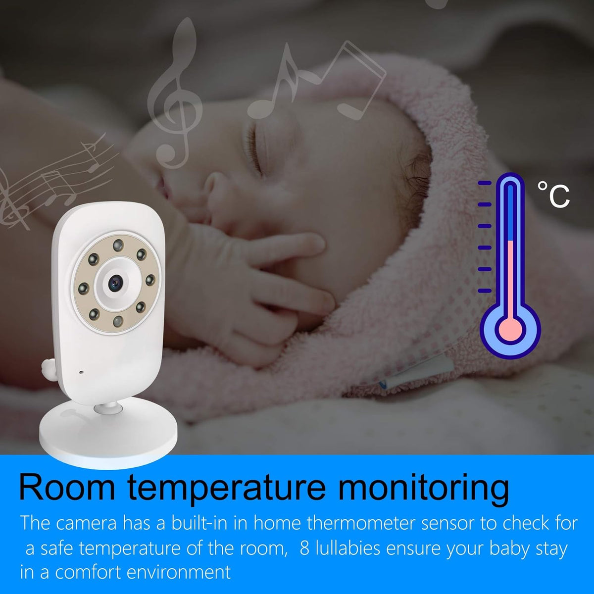 Baby Monitor with Camera and Video, 3.5 inch F9164