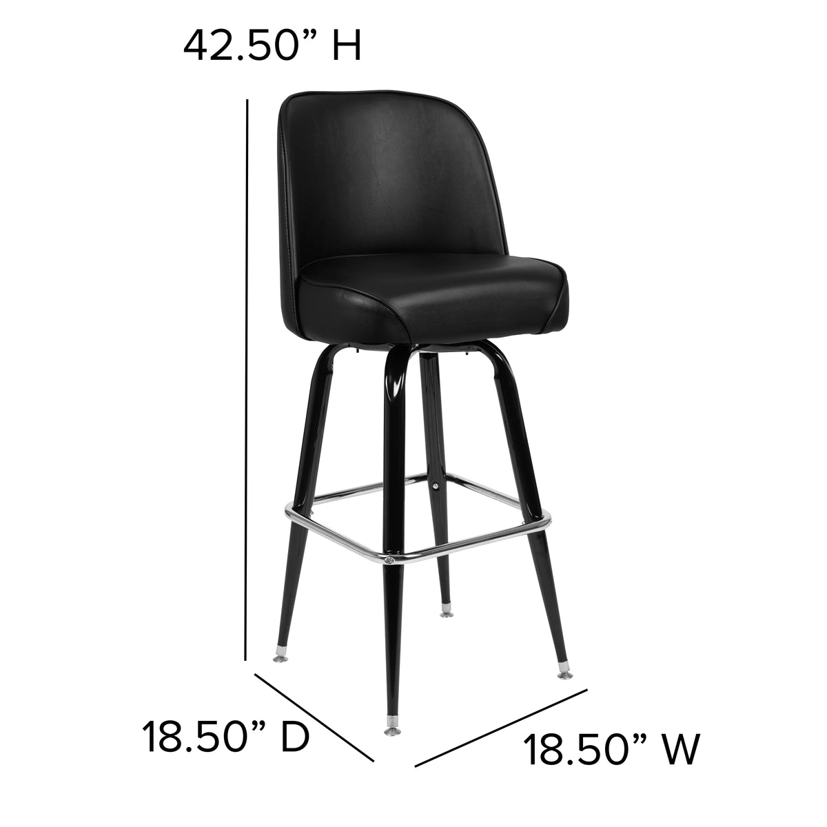 2 Pack Metal Swivel Barstool F38604
