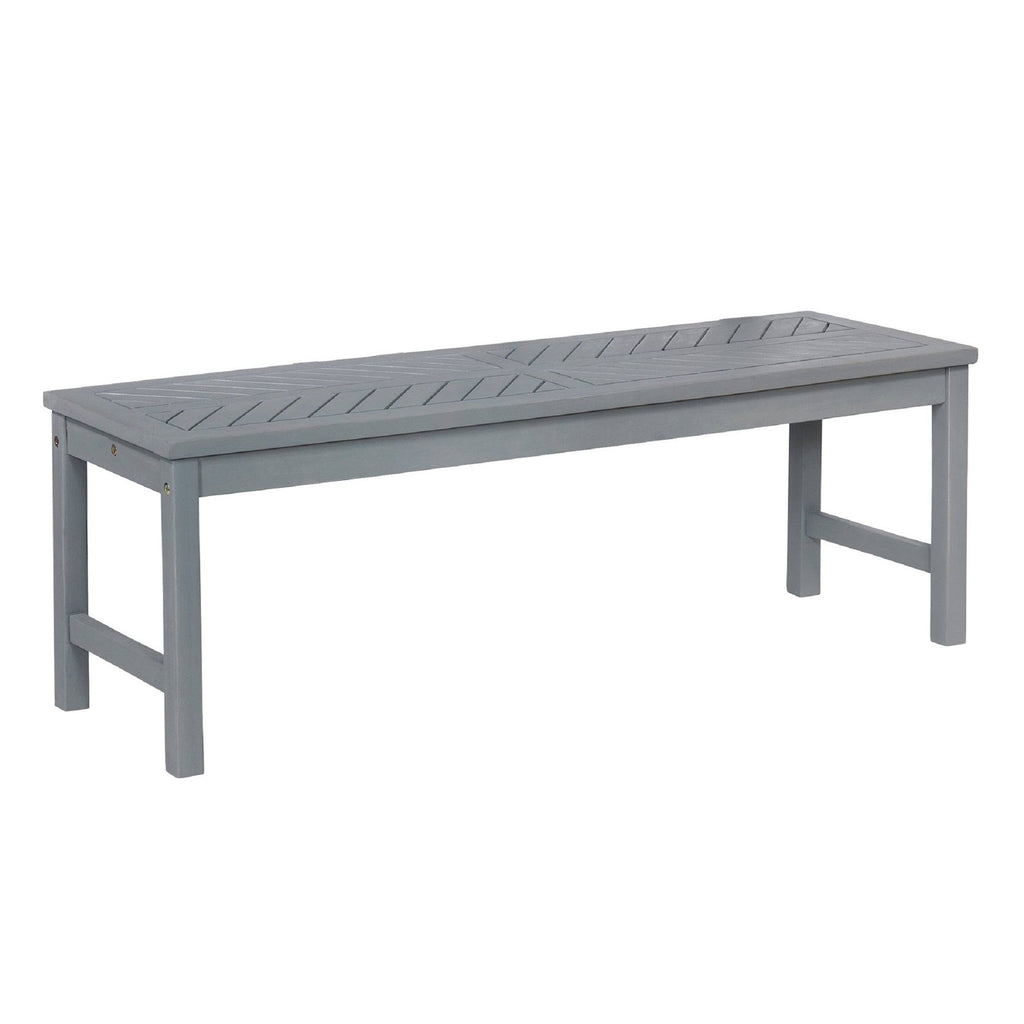 Dark Brown Chevron Patio Bench D33316