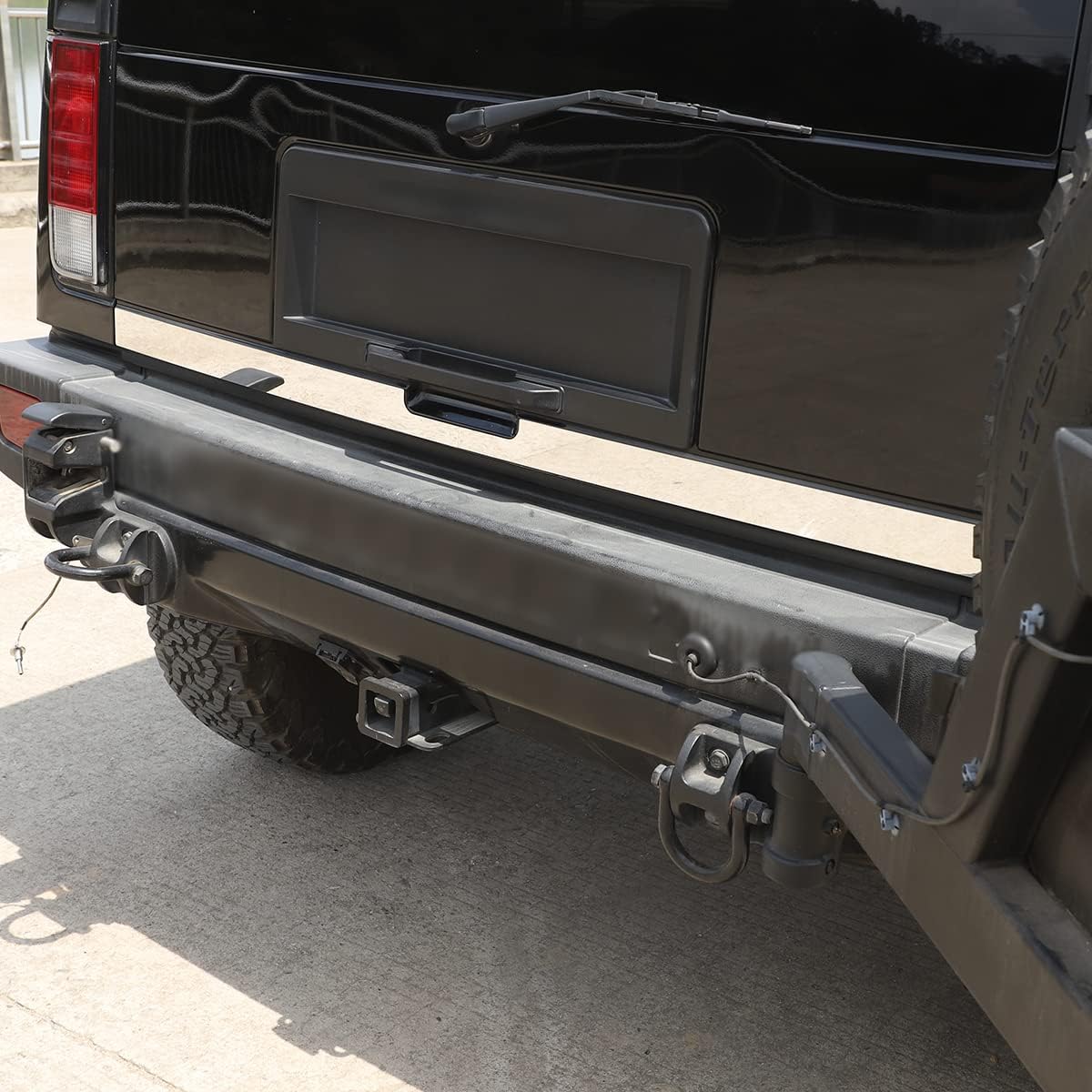 Stainless Tail Rear Gate Panel Molding Trim Kit W36368