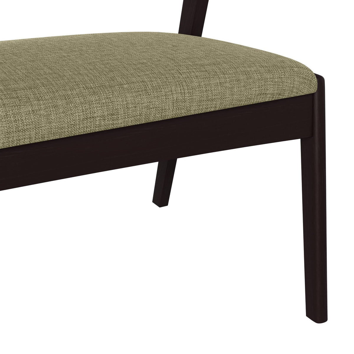Tan Arm Dining Bench with Espresso Wood Back H16245