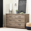 6 Drawer Weathered Oak Dresser N590127