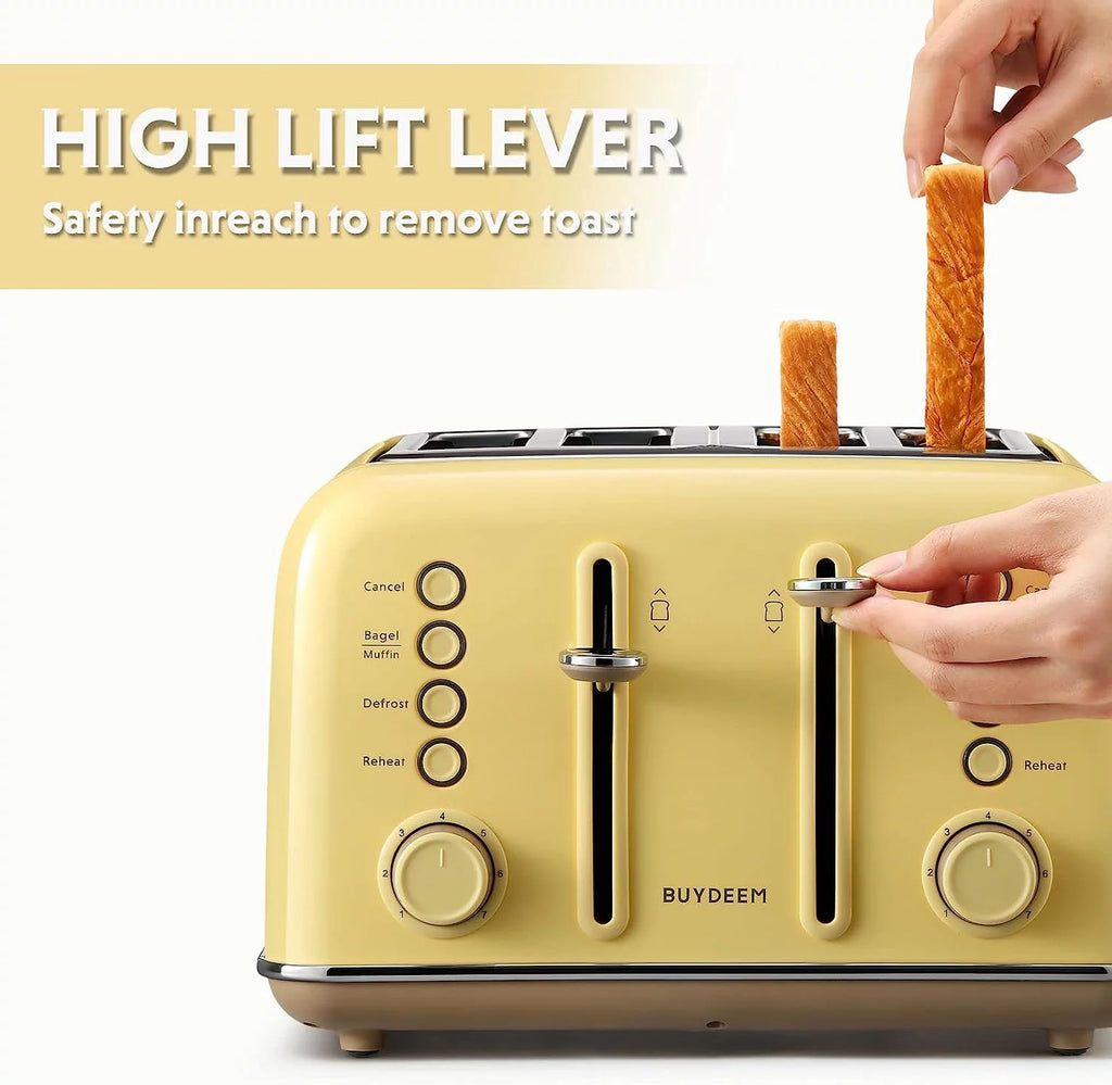 4-Slice Toaster, Extra Wide Slots, Mellow Yellow B920666