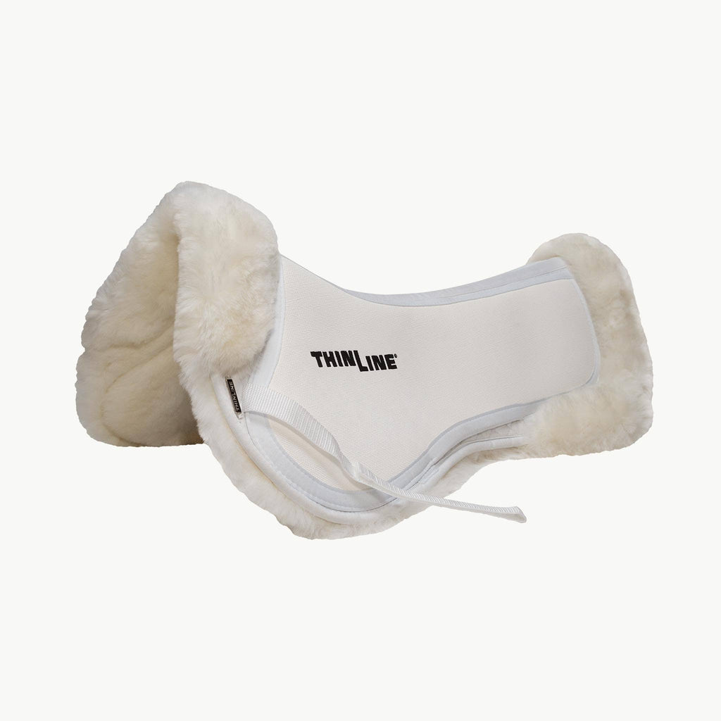 Black Large Sheepskin Half Saddle Pad K2930