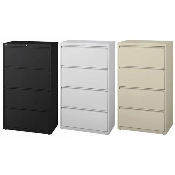 Gray 4 Drawer Lateral File Cabinet L42100
