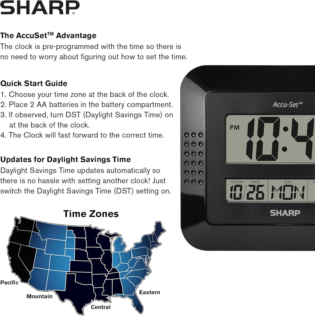 Analog Wall Clock with Indoor Temperature Display and Calendar Display Y59690