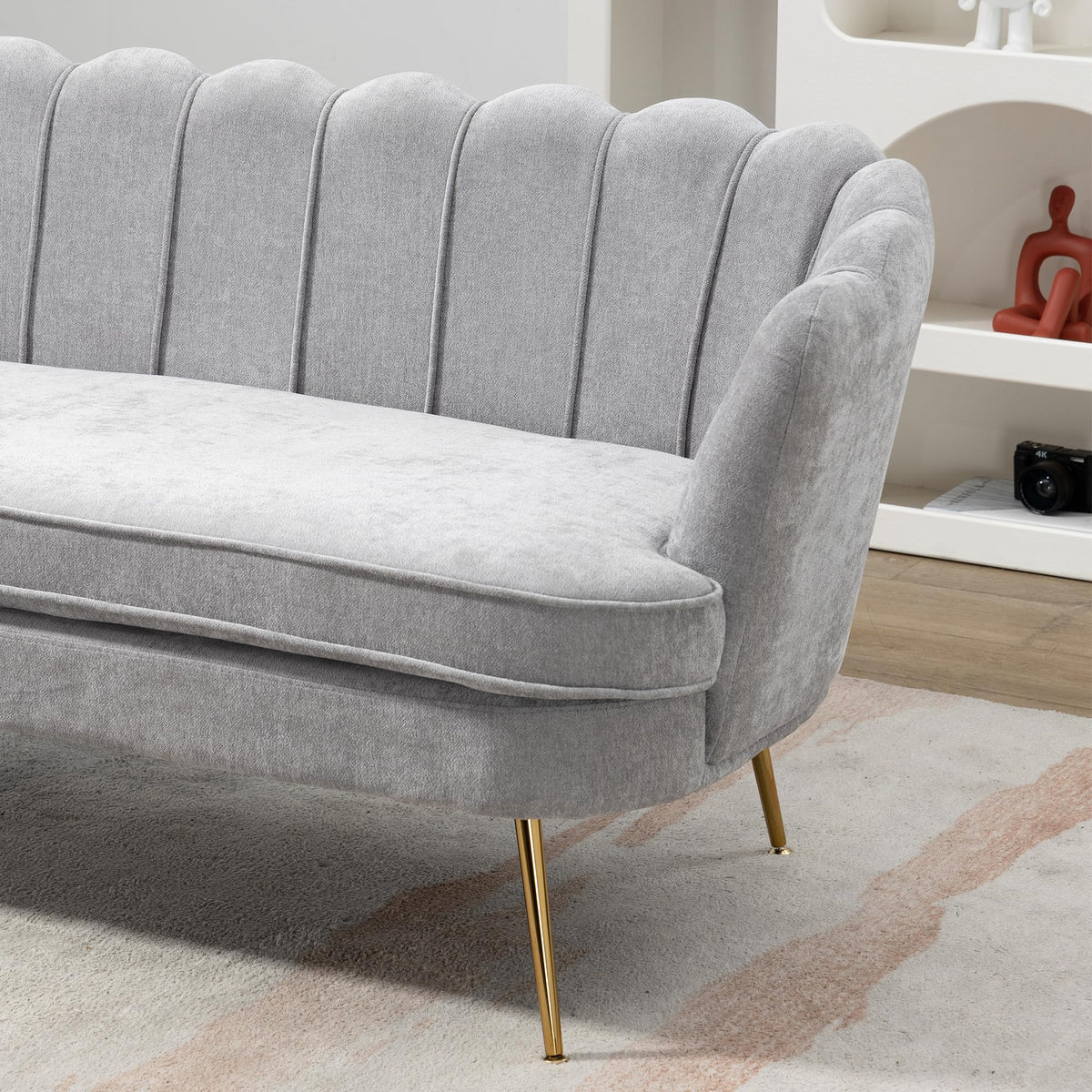 Light Gray Small Loveseat Sofa G860