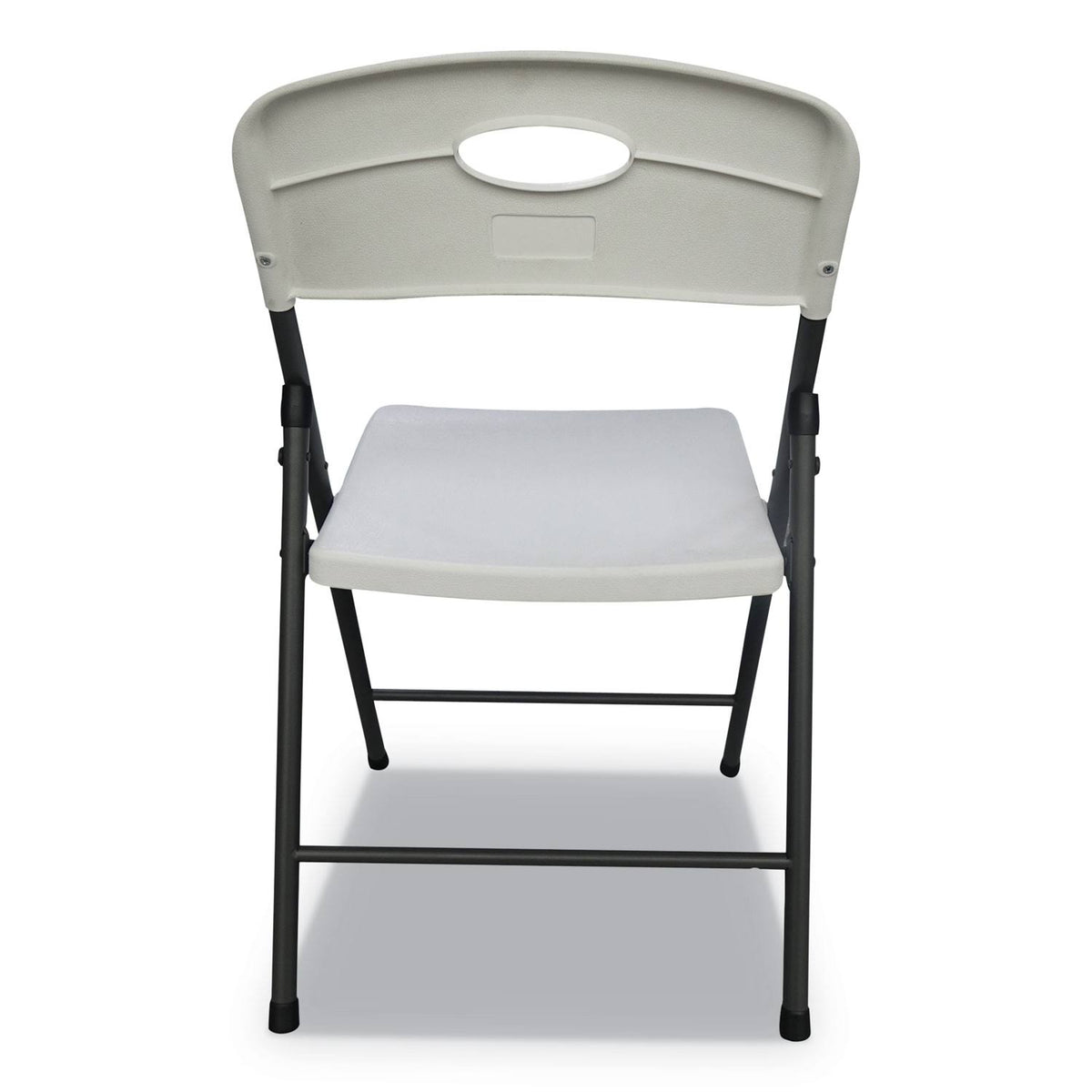 White/Black Anthracite Molded Resin Folding Chair, 4/Carton Y344936