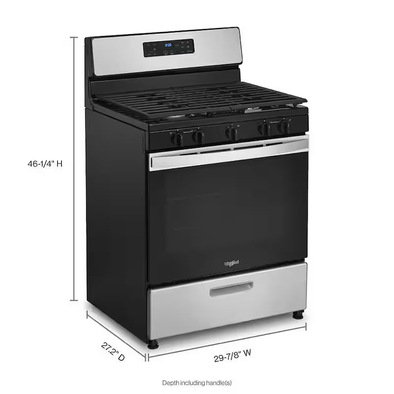 5-Burner Freestanding Gas Range in Stainless Steel E959821
