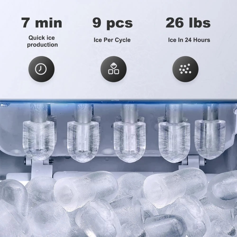 Black Portable Ice Maker Machine U774