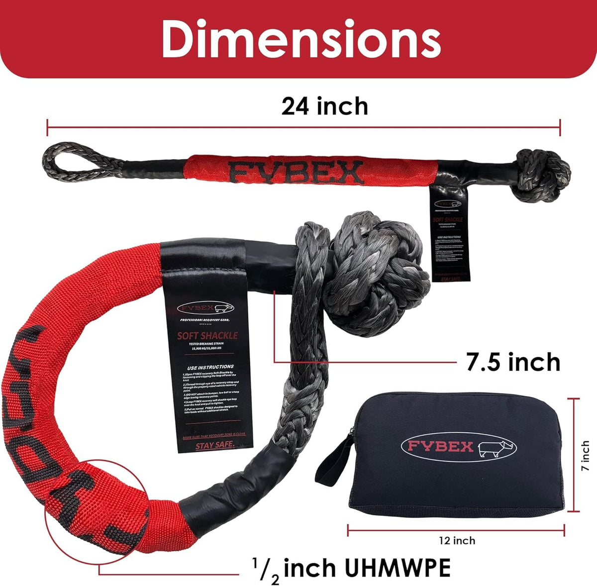Synthetic Soft Shackle Recovery Kit Pack of 2 T44674