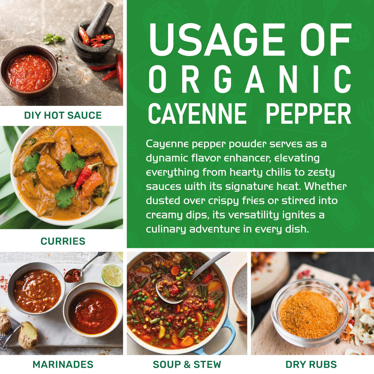 Cayenne Pepper Powder 5 LB Bulk Bag E508