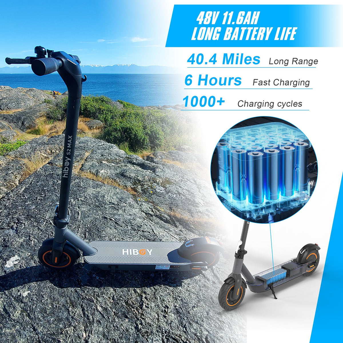 Adult Electric Scooter, 500W Motor, 40.4 Miles Long Range Z84296