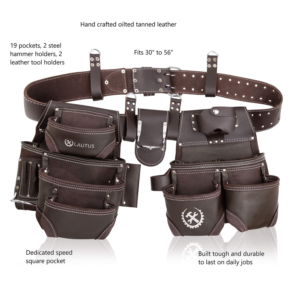 Oiled Tanned Leather Tool Belt N5901