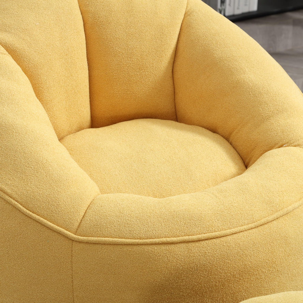 Upholstered Bean Bag Sofa Chair with Ottoman V606141