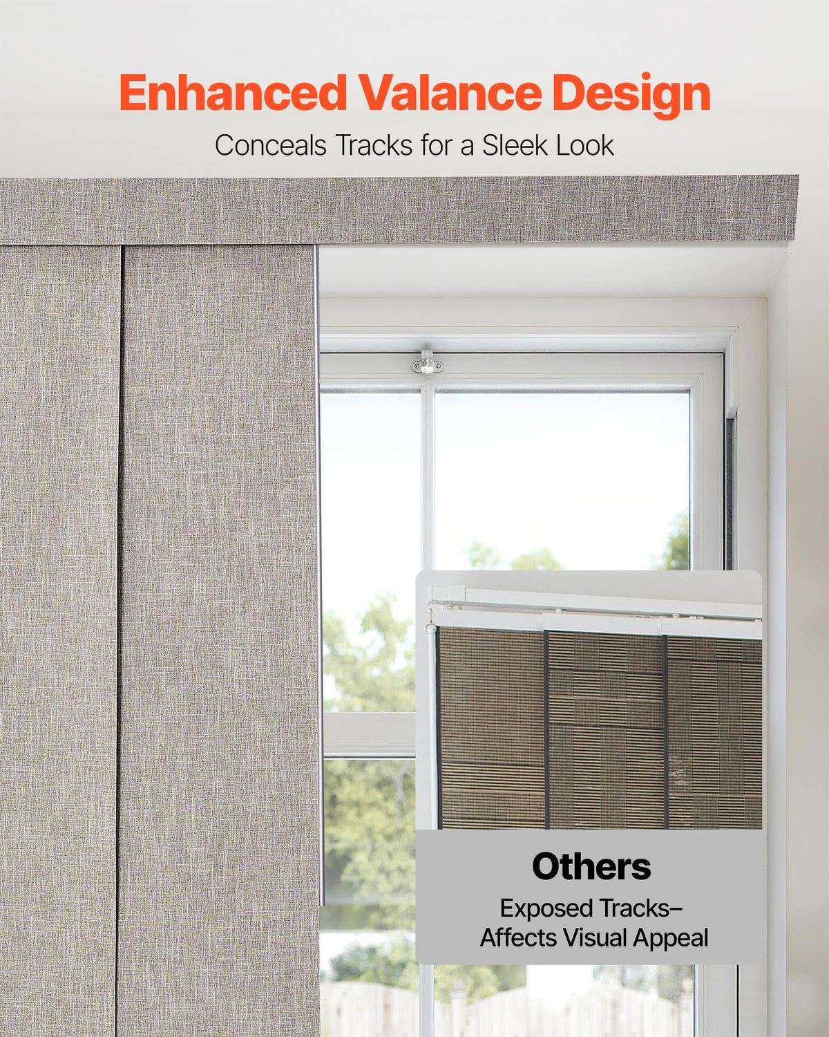Brown Blackout Panel Track Blinds S525920