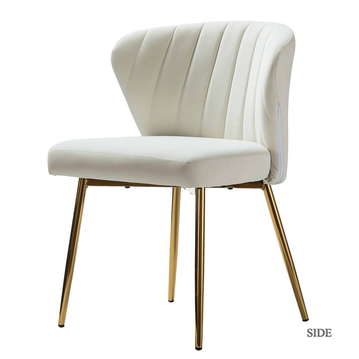 Teal Blue Side Chair with Gold Legs M6871