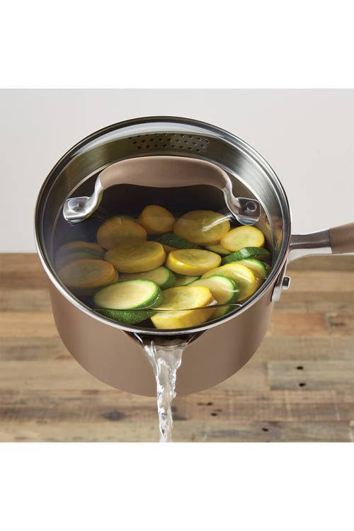 2 qt. Covered Straining Saucepan R608