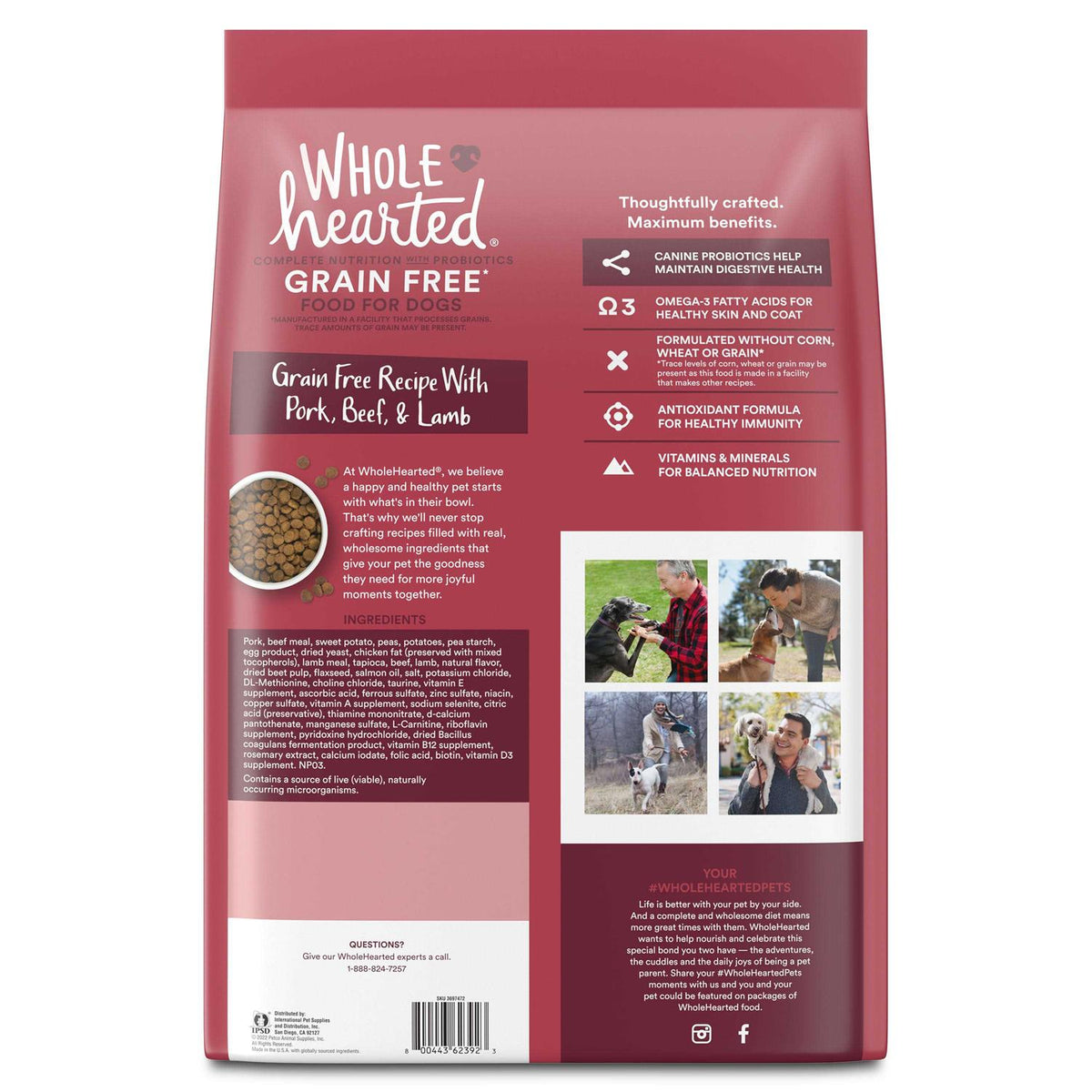 Grain Free Pork Beef & Lamb Recipe Dry Dog Food T783