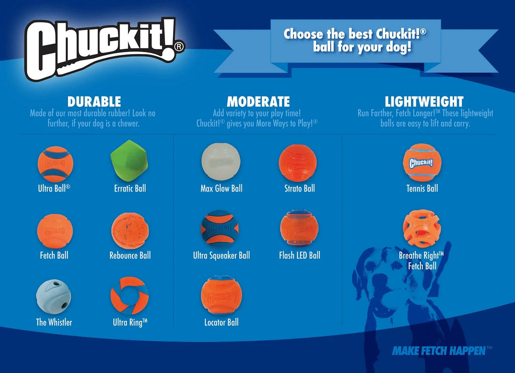 Chuckit Max Glow Ball Dog Toy, Medium 2.5 Inch, Pack of 2 A12648
