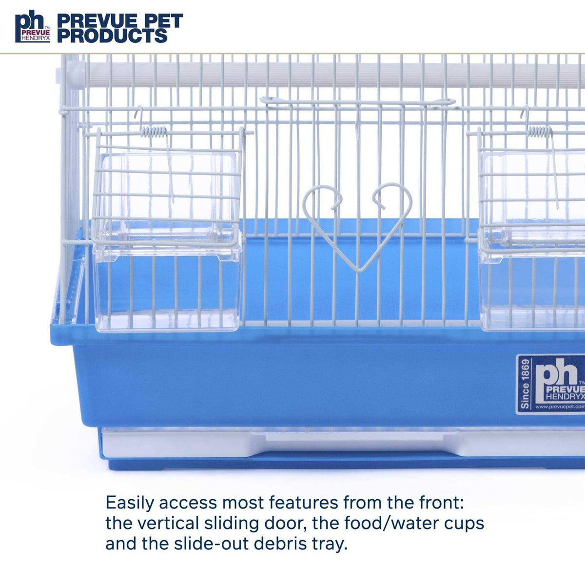 Flat Top Bird Cage Blue and White K374