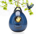 Blue Ceramic Hanging Birdhouse C4823