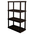 4-Tier Black Plastic Storage Unit R683516