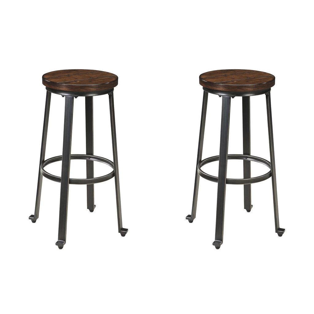 Industrial 29" Pub Height Barstool, Set of 2 K373