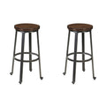 Industrial 29" Pub Height Barstool, Set of 2 K373