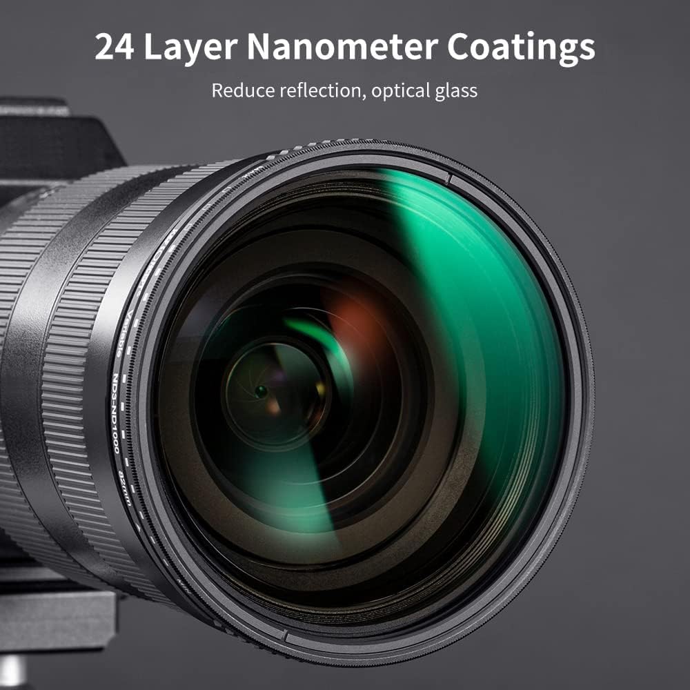 72mm Variable ND Filter ND3-ND1000 Multi-Layer Coatings Optical Glass Pack of 2 C33113