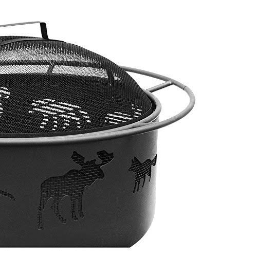 Black Wildlife Fire Pit J24523