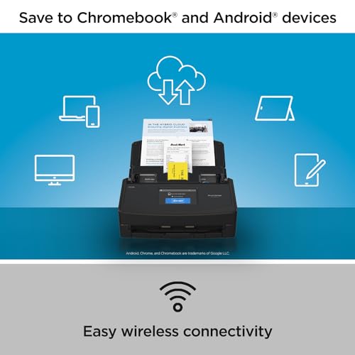 Black Wireless Document Scanner with Auto Document Feeder Q39432