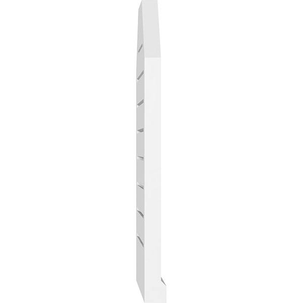 30x22W x 34x22H Octagonal Top Surface Mount PVC Gable Vent with Brickmoul Y735