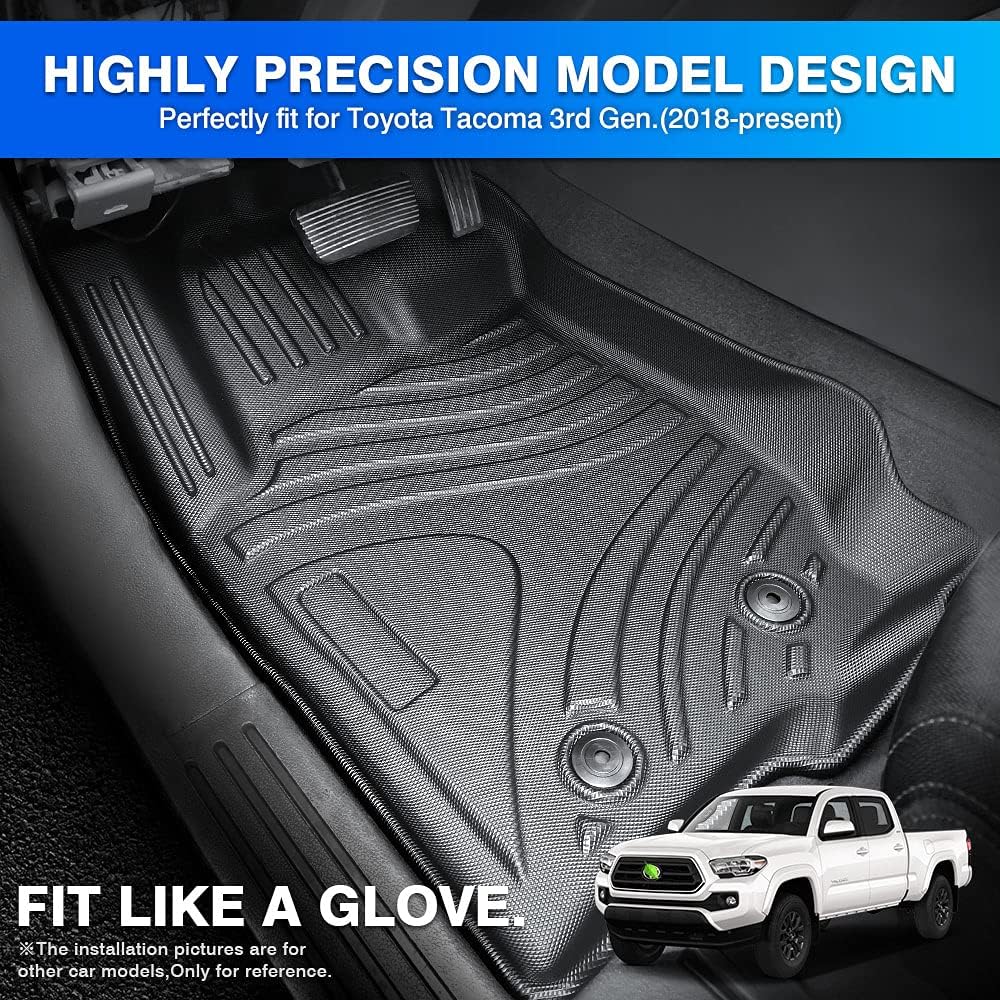 All-Weather Car Floor Mats Front & Rear Row Full Set TPE M23684
