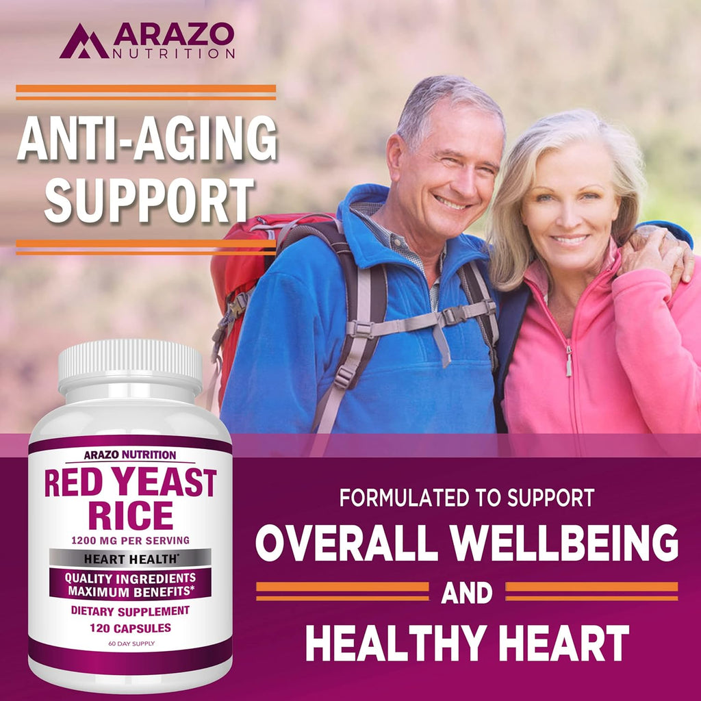 Red Yeast Rice Extract 1200 MG Vegetarian 120 Capsules M252825