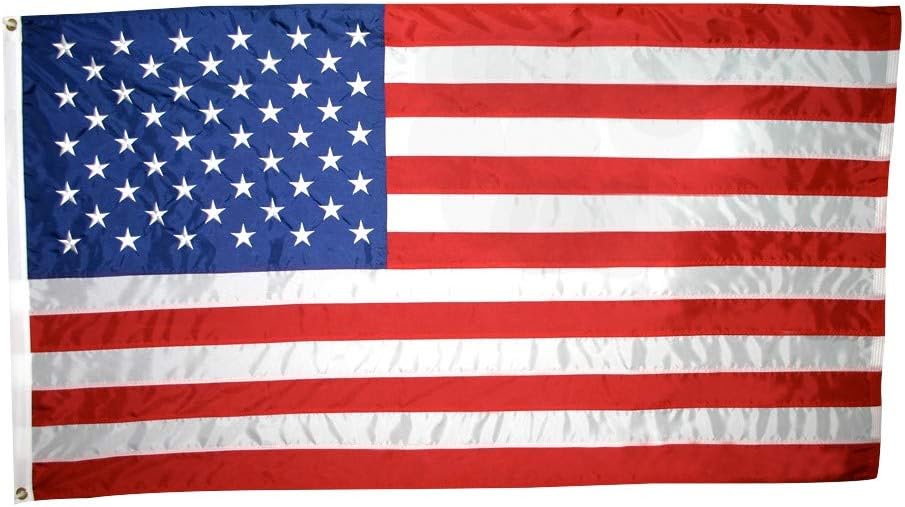 3x5 ft Nylon American Flag with Sewn Stripes and Embroidered Stars E64710