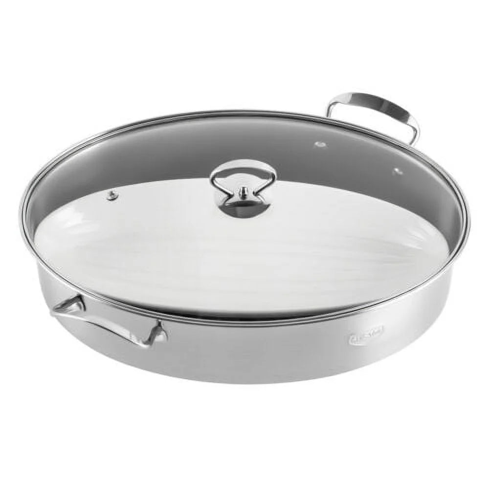 Stainless Steel Fish Steamer Pot with Glass Lid T639704
