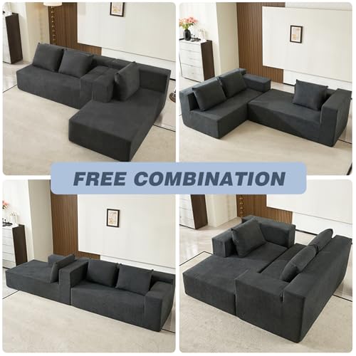 60" Memory Foam Fold Sofa Bed with 2 Pillows Dark Gray K5696