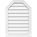 30x22W x 34x22H Octagonal Top Surface Mount PVC Gable Vent with Brickmoul Y735