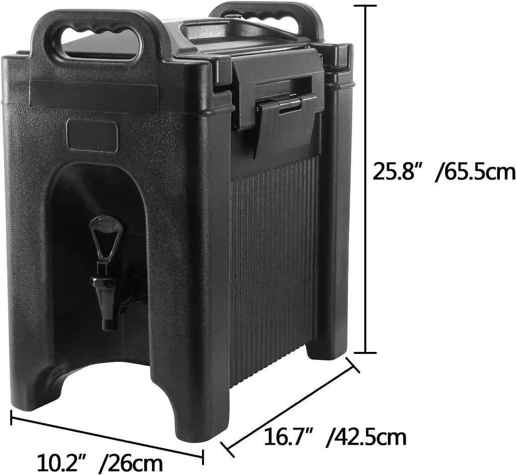 Black Double-Walled Plastic Beverage Dispenser 2Pcs T651