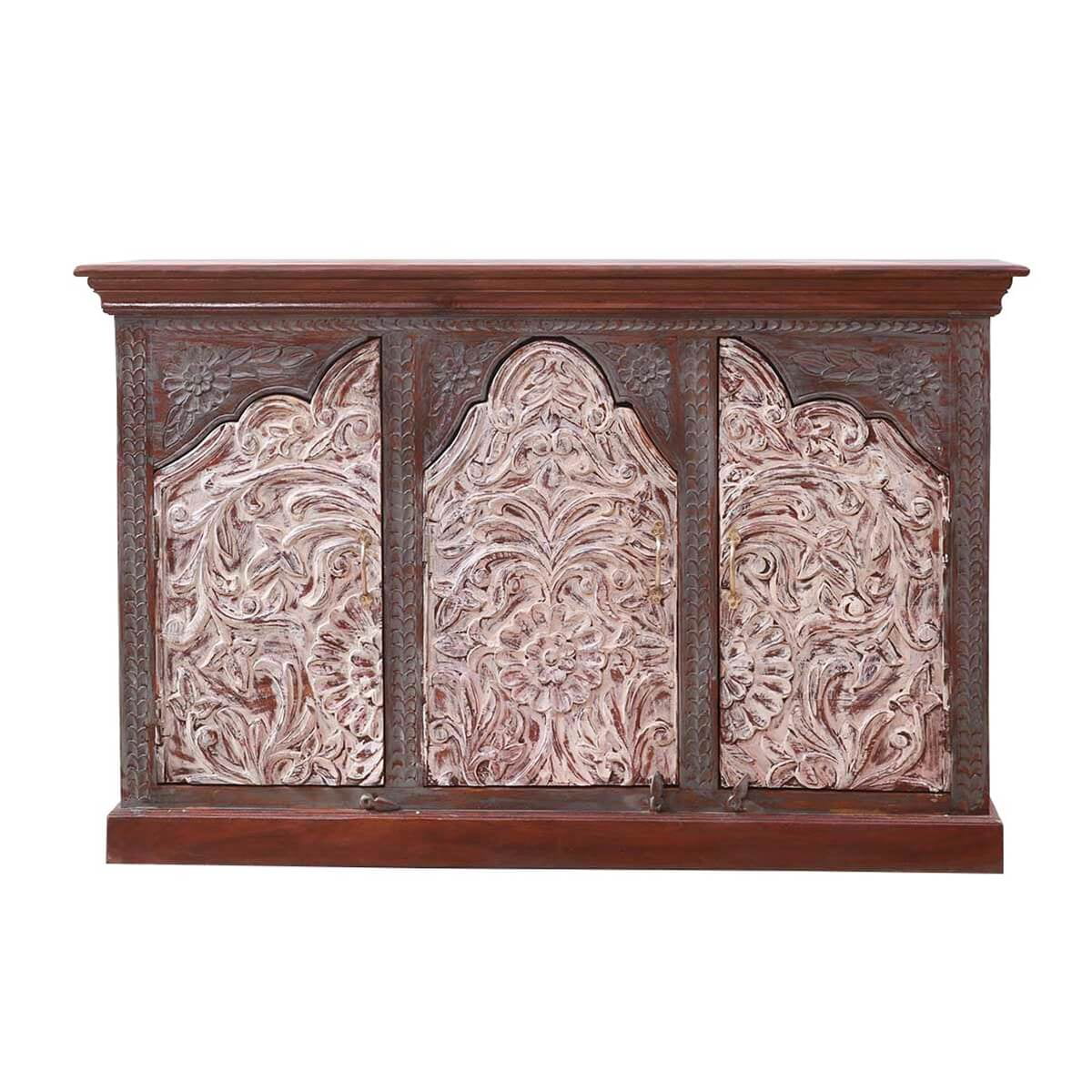 Handcrafted 2-Tone Mango Wood 3-door Sideboard Cabinet C3667