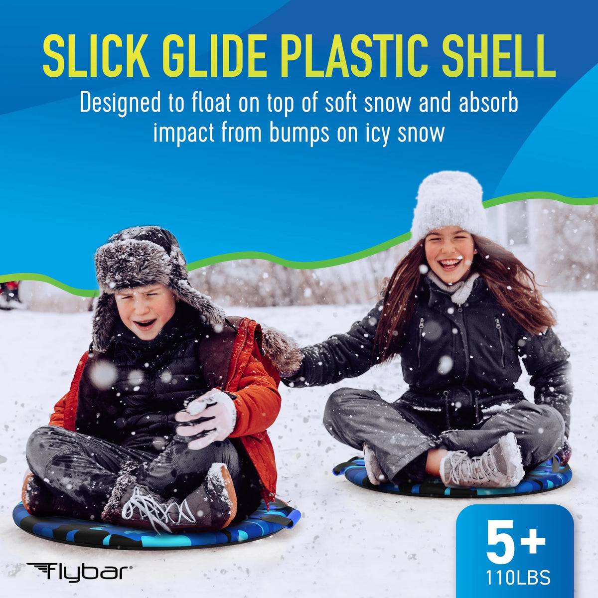 Camo Foam Saucer Disc Snow Sled for Kids G892