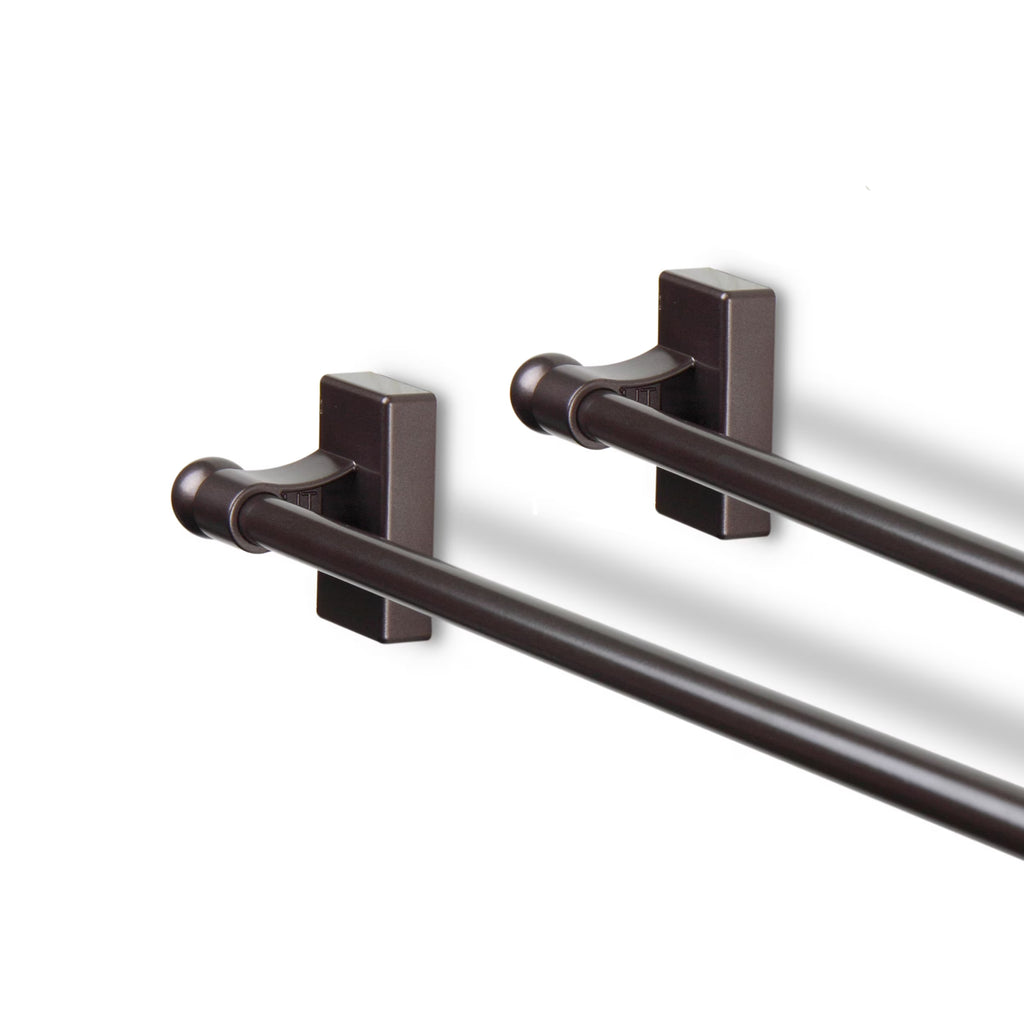 Magnetic Curtain Rod Cocoa Set of 2 W9050
