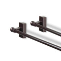 Magnetic Curtain Rod Cocoa Set of 2 W9050