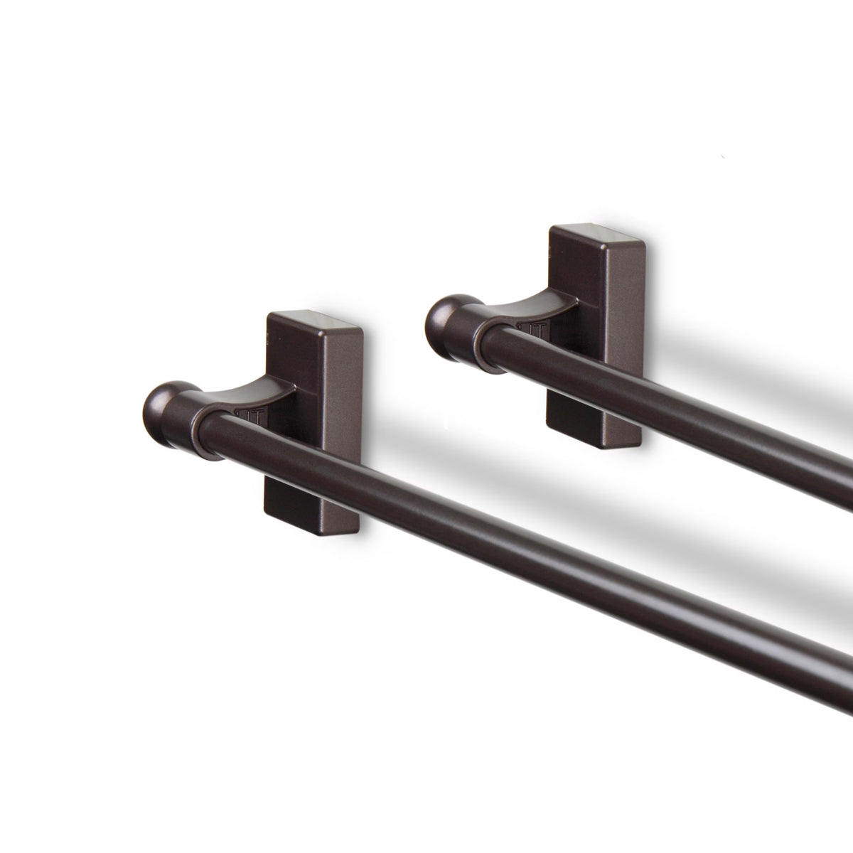 Magnetic Curtain Rod Cocoa Set of 2 W9050