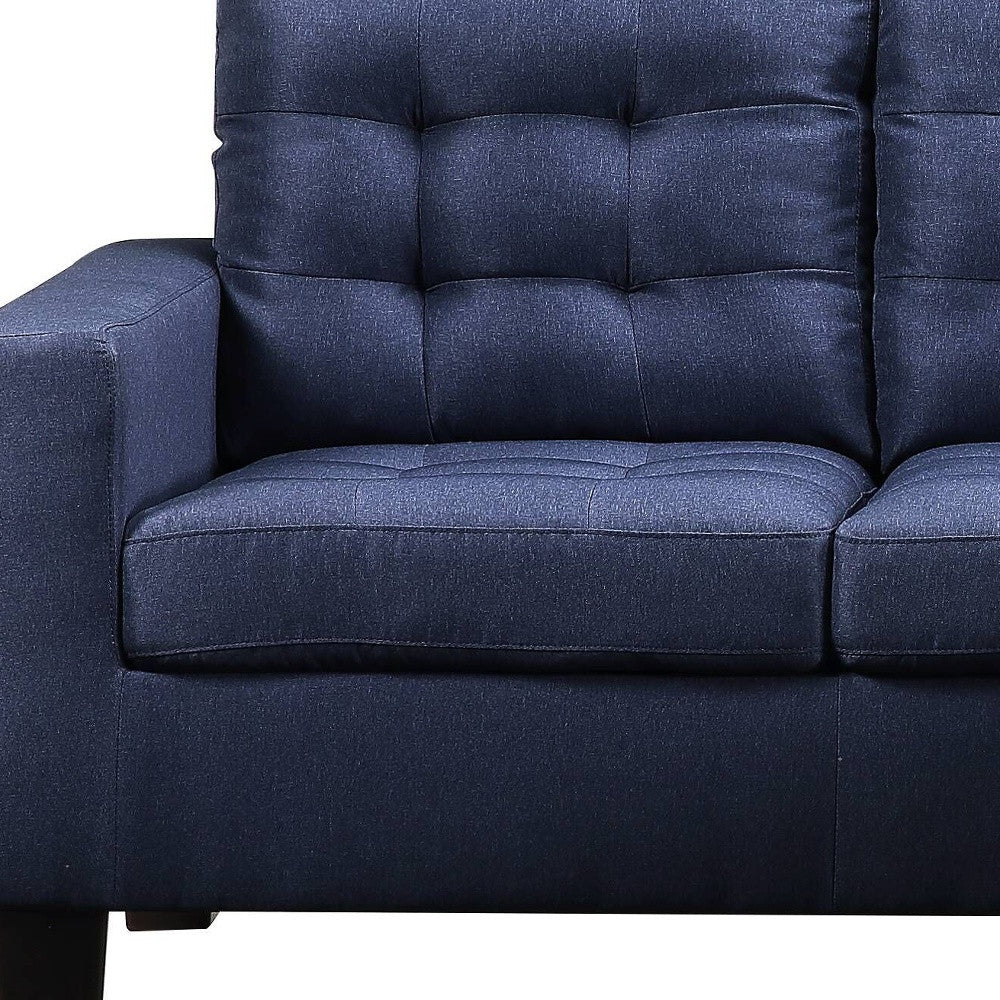 Blue & Black Linen Sofa H86080