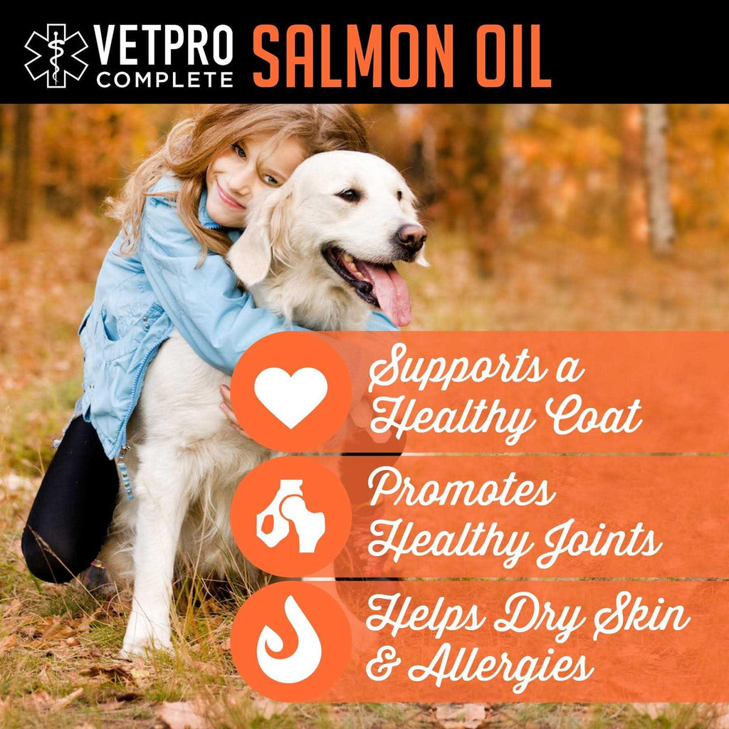 100% Pure Wild Alaskan Salmon Oil Supplement for Dogs & Cats 16 Ounces I1868