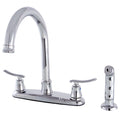 8-Inch Centerset Kitchen Faucet with Sprayer, Polished Chrome V1275