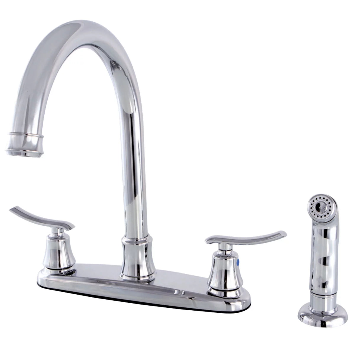 8-Inch Centerset Kitchen Faucet with Sprayer, Polished Chrome V1275