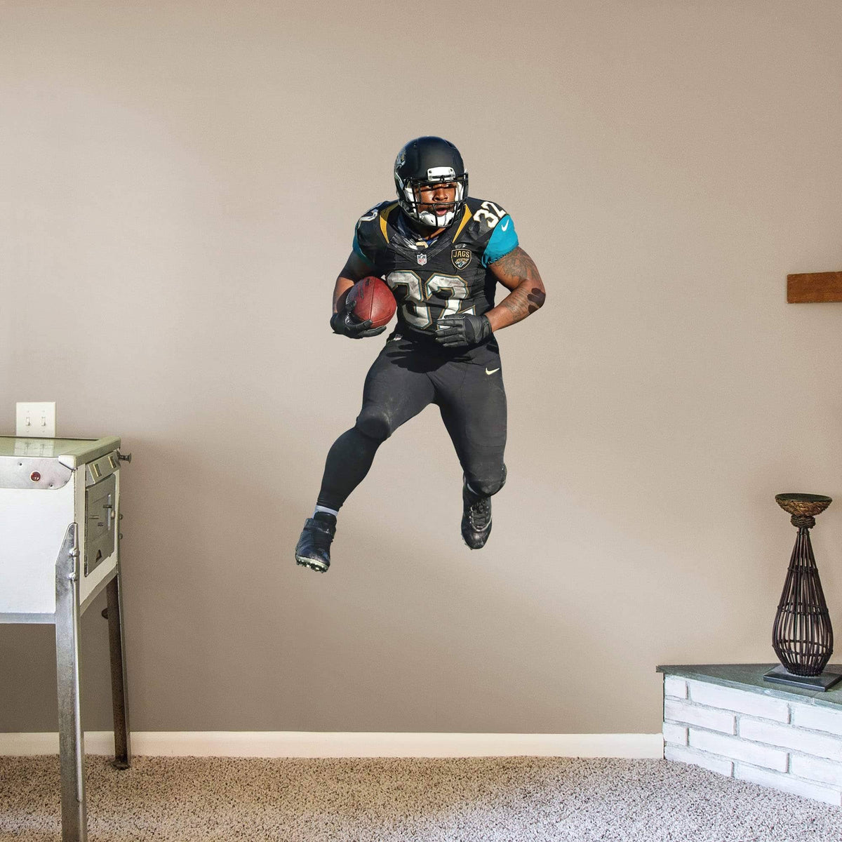 Removable Wall Decal Giant Athlete + 2 Wall Decals M19681